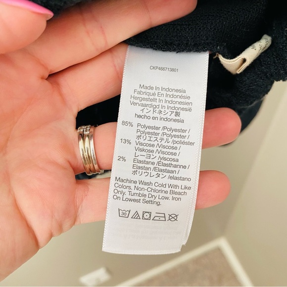 Madewell V-Neck Long Sleeve Sweater Black Sz Small - Picture 5 of 9